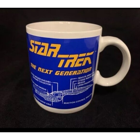 Star Trek The Next Generation Coffee Mug USS Enterprise 1994 Pfaltzgraff - Picture 1 of 5
